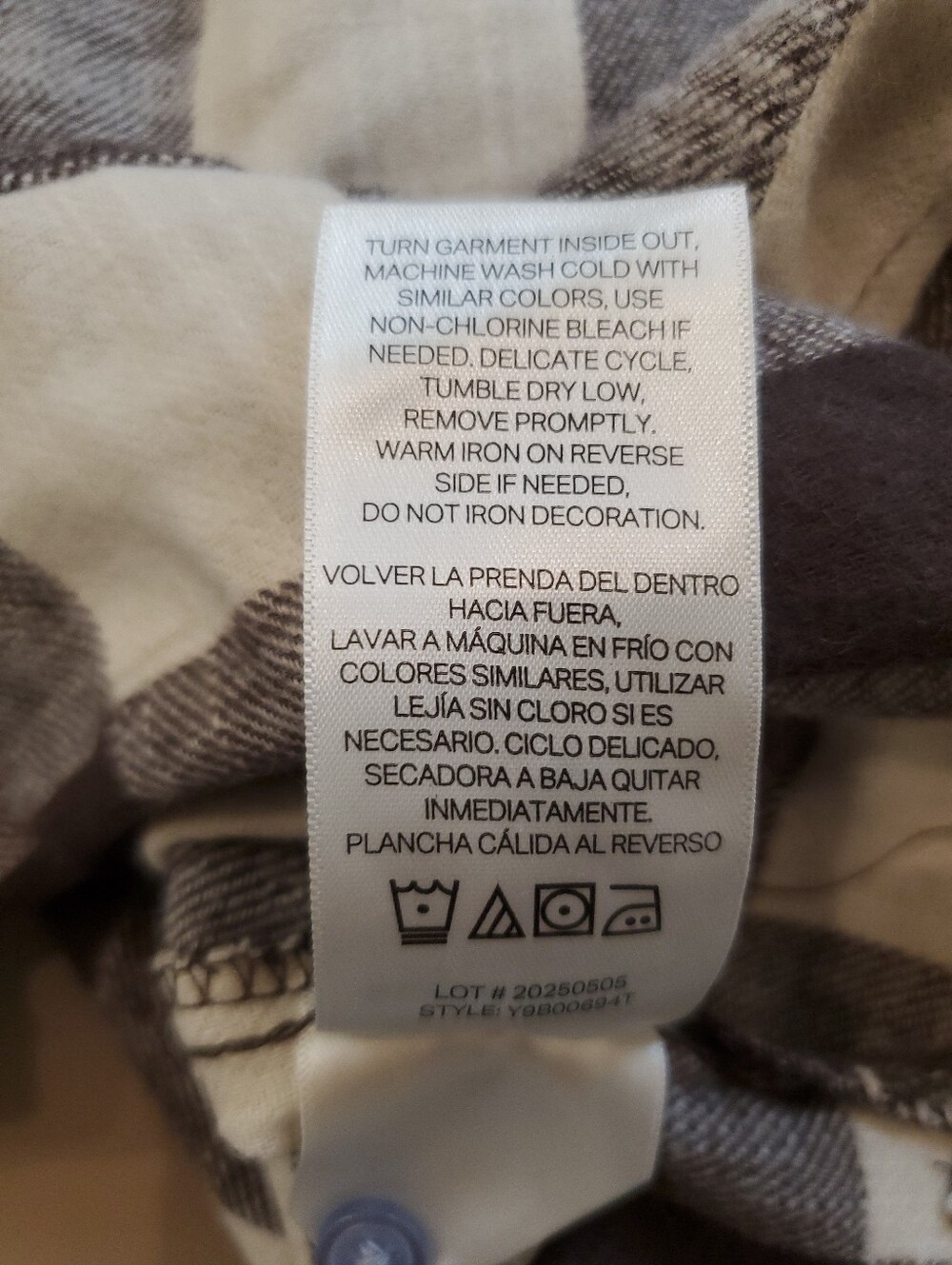 NWT Scotch & Soda Brown & Cream Check Women's Button-Up Flannel Shirt Size MED - Picture 8 of 10